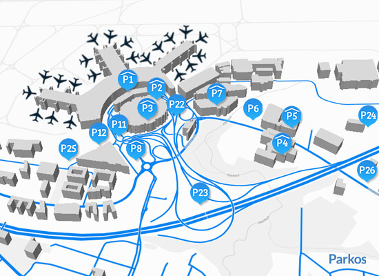 Lageplan Parken Flughafen Düsseldorf