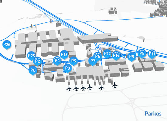 Lageplan Parken Flughafen Stuttgart