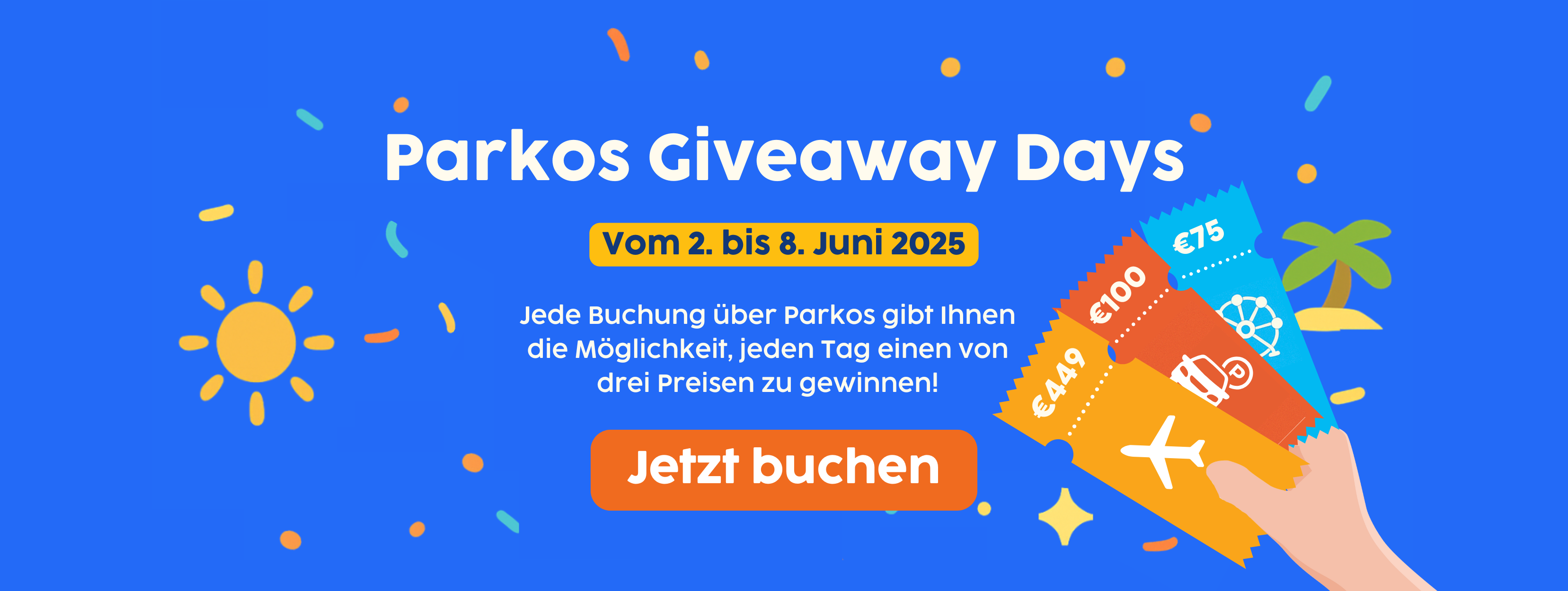 Parkos Giveaway Days Banner