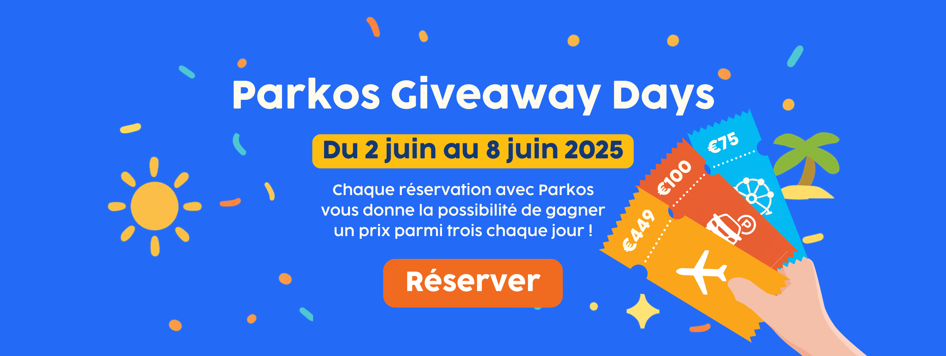Parkos Giveaway Days Banner