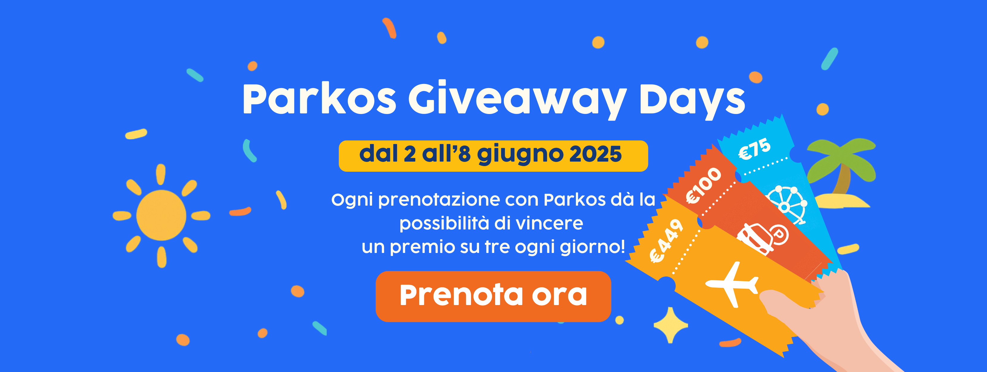 Parkos Giveaway Days Banner