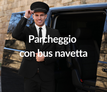 Parcheggio con bus navetta